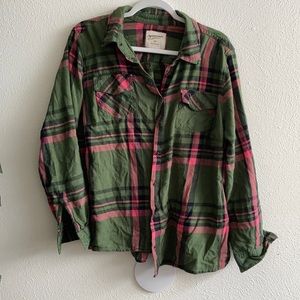 2x pink and green plaid shirt